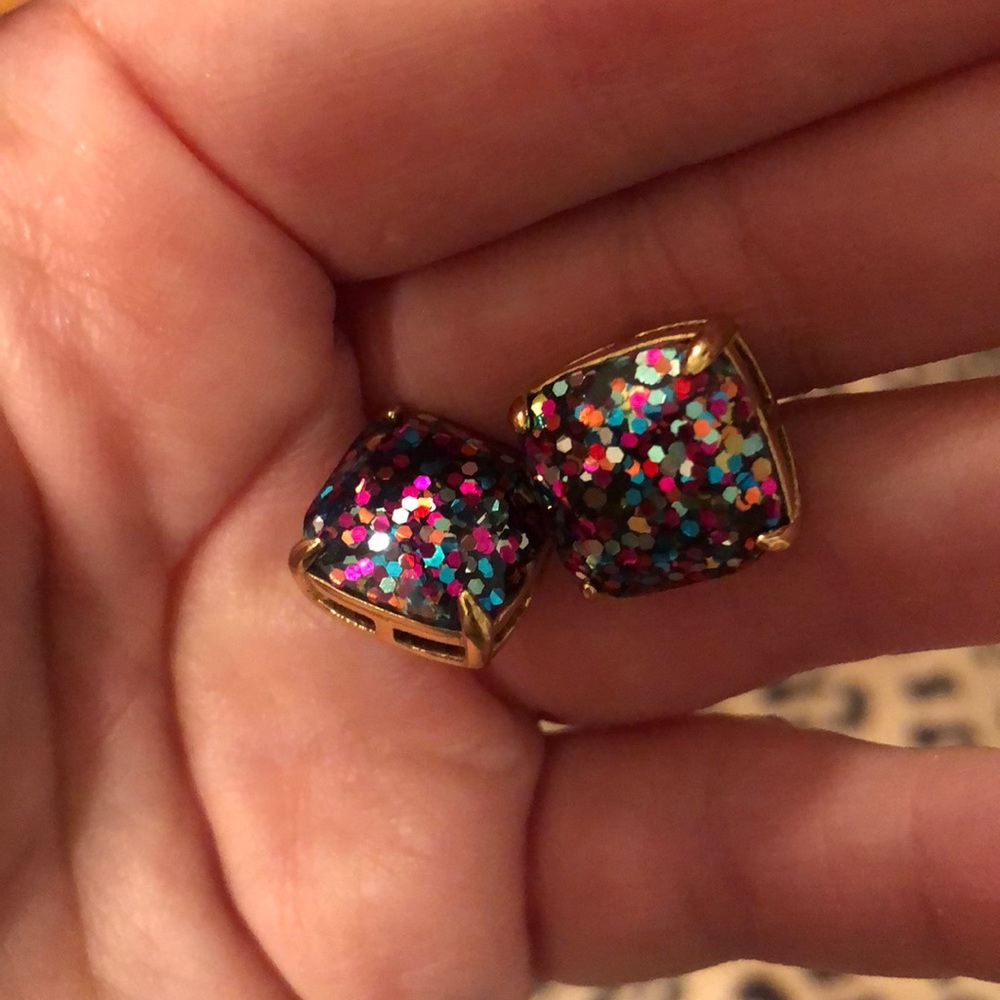 Kate Spade multi colored glittered earrings